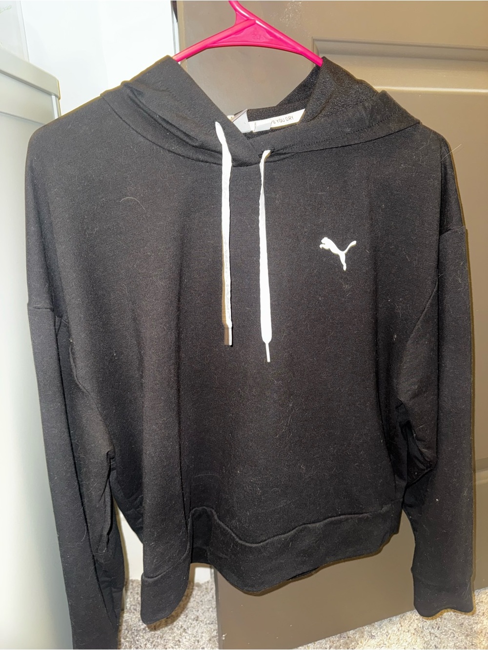 Puma Black Hoodie with White Logo